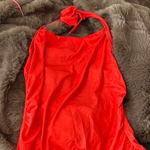 Vibrant Red Halter Top